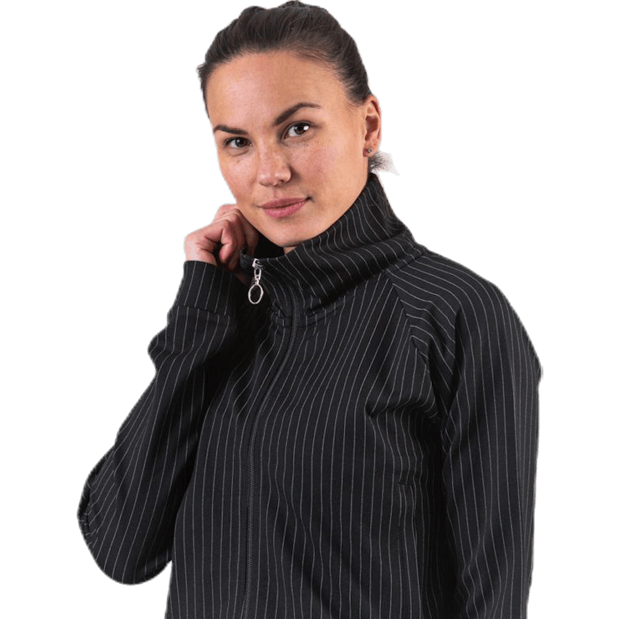 Lucy Black Cropped Zip Sweater