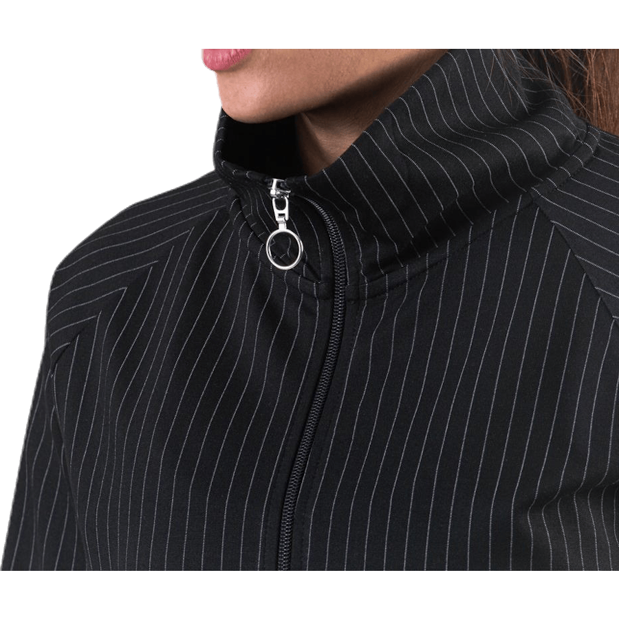 Lucy Black Cropped Zip Sweater