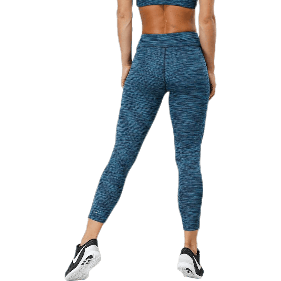 Poise Blue 7/8 Tights — High Waist Polyester-Elastane