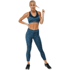 Poise Blue 7/8 Tights — High Waist Polyester-Elastane