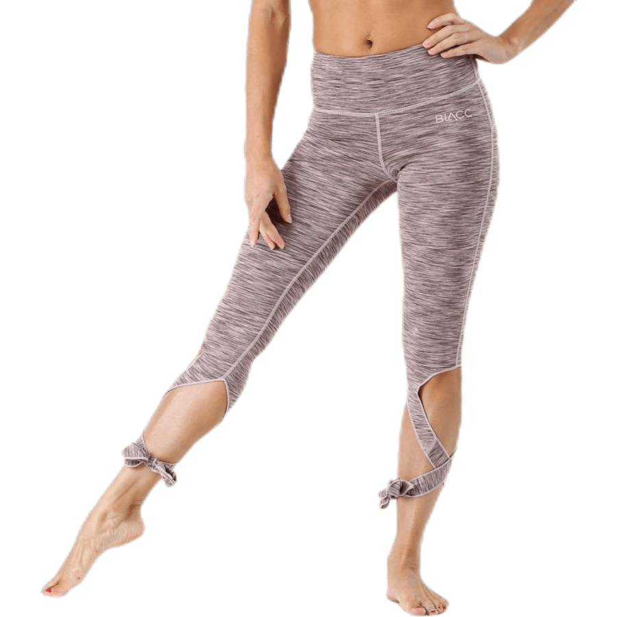 Breathe Purple/Brown/Pink Yoga Tights — High Waist, Calf Tie