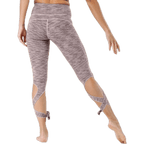 Breathe Purple/Brown/Pink Yoga Tights — High Waist, Calf Tie