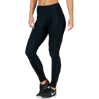 Bright Black Quilted High-Waist Tights