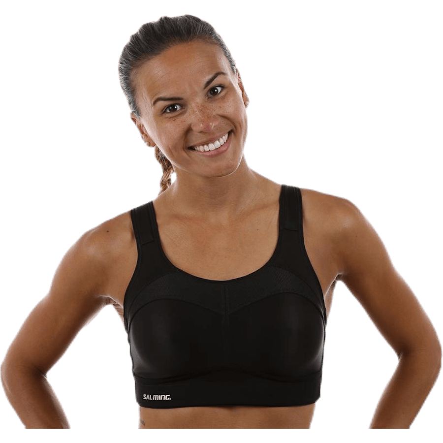 Capacity Black Sports Bra — COOLMAX Performance with SoftSeal™
