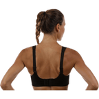 Capacity Black Sports Bra — COOLMAX Performance with SoftSeal™