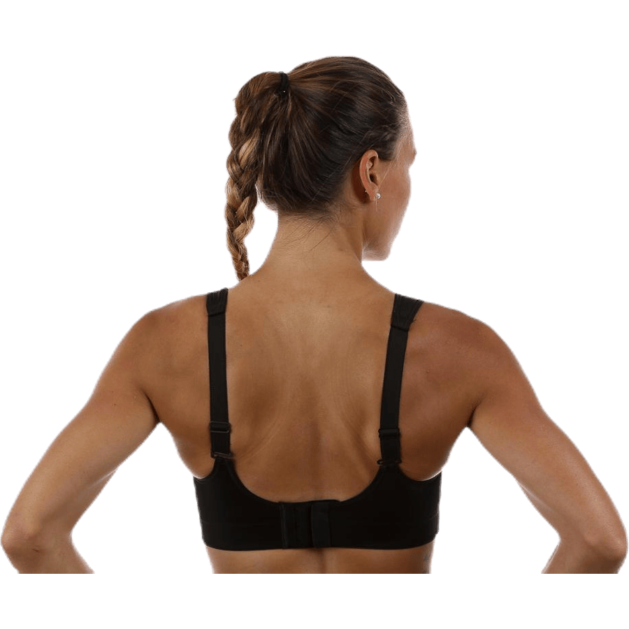 Capacity Black Sports Bra — COOLMAX Performance with SoftSeal™