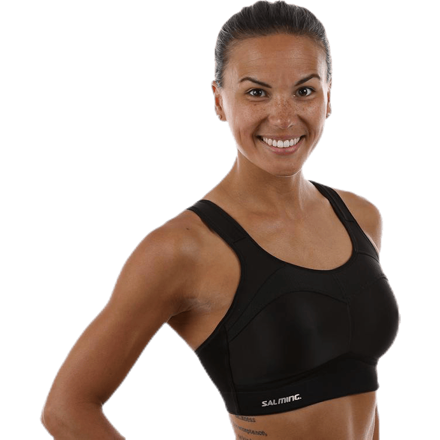 Capacity Black Sports Bra — COOLMAX Performance with SoftSeal™