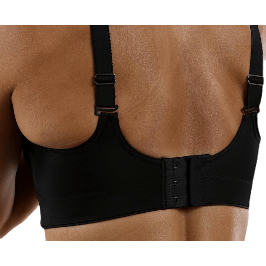 Capacity Black Sports Bra — COOLMAX Performance with SoftSeal™