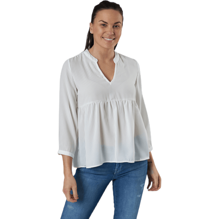 Bloom 3/4 Top Wvn White