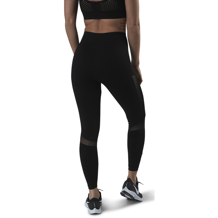 Fitness Mesh Knit Tights Black