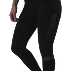 Fitness Mesh Knit Tights Black