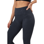 Stonewash Seamless Leggings Black/Grey